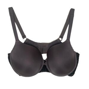 Torrid Curve Bra Women’s 44DDD Gray Microfiber Lightly Lined Full Coverage Lace